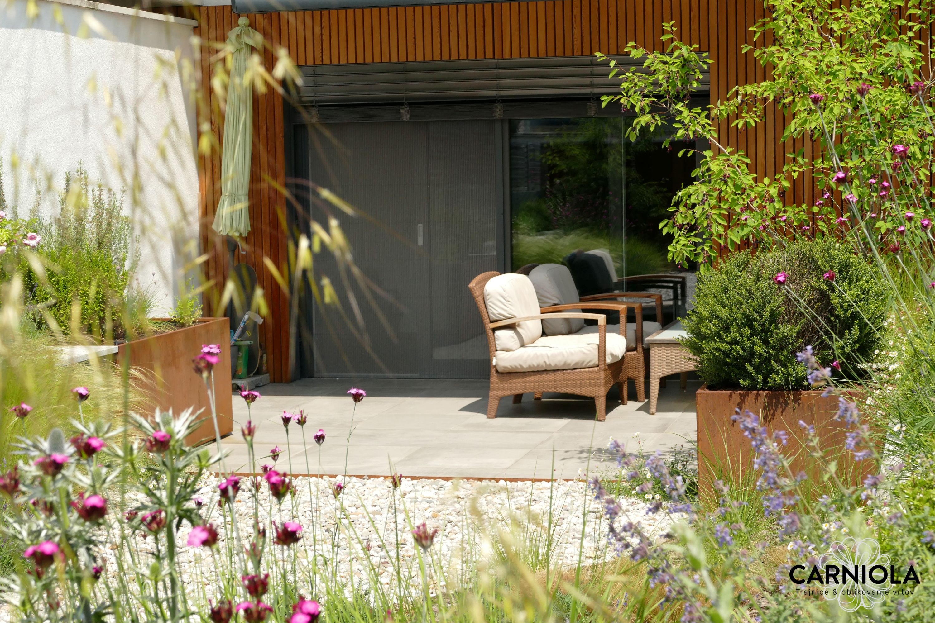 načrt za vrt, majhen družinski vrt